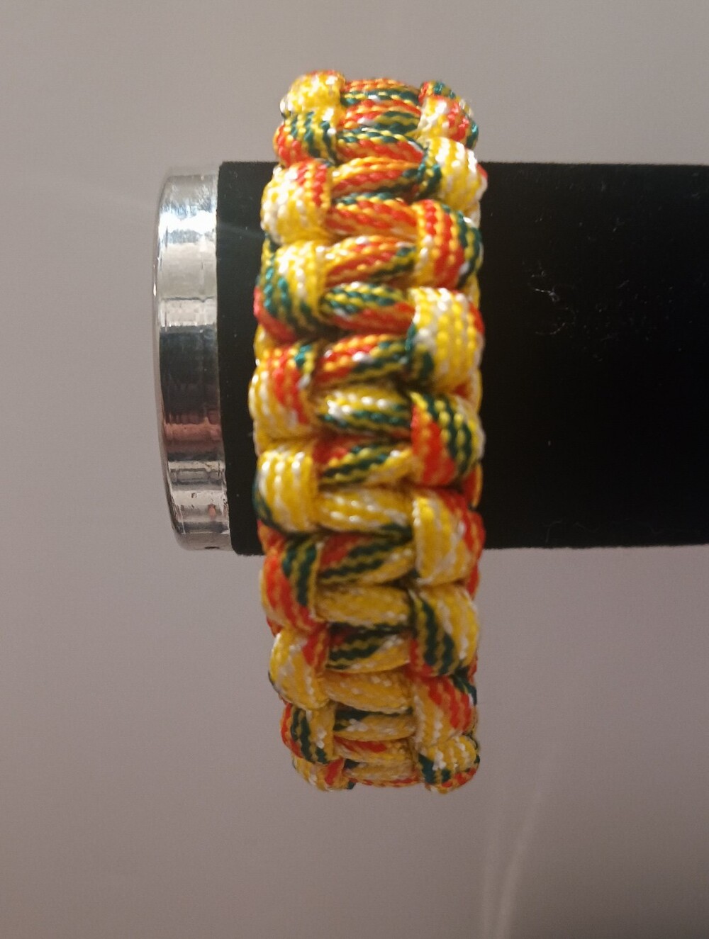 Handwoven Yellow Multicolor Paracord Bracelet for Men